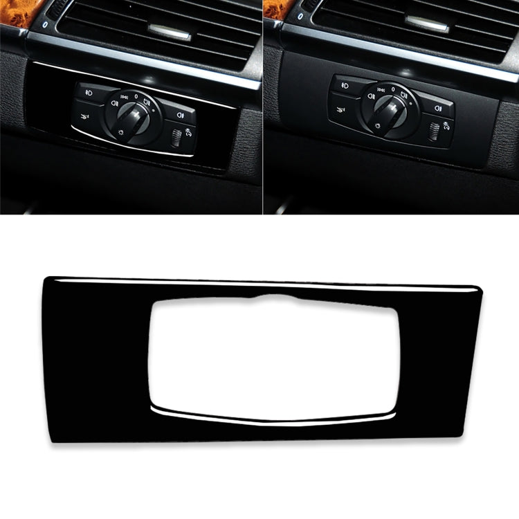 Car Right Drive Headlight Switch Panel Decorative Sticker for BMW E70 X5 / E71 X6 2008-2013, Right Drive Headlight Switch