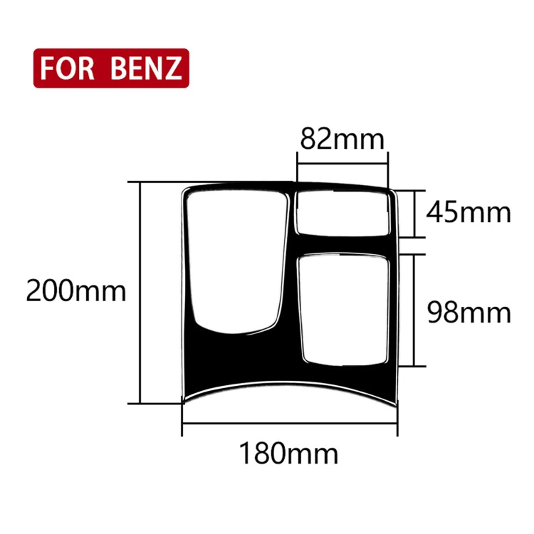 Car Left Drive Central Armrest Box Multimedia Panel Decorative Sticker For Mercedes-Benz GLE 2015-2018/GLS 2016-2018/M-class 2012-2015, For GLE 2015-2018, 50 Multimedia Panel, Left Drive
