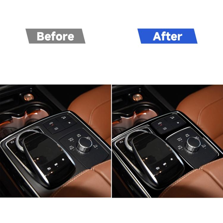 Car Left Drive Central Armrest Box Multimedia Panel Decorative Sticker For Mercedes-Benz GLE 2015-2018/GLS 2016-2018/M-class 2012-2015, For GLE 2015-2018, 50 Multimedia Panel, Left Drive