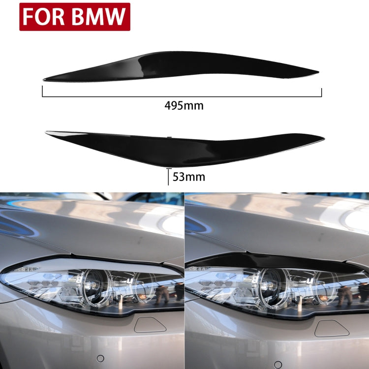 Pair Car Lamp Eyebrow Soft Decorative Sticker for BMW 5 Series F10 2010-2013, For BMW 5 Series F10 2010-2013