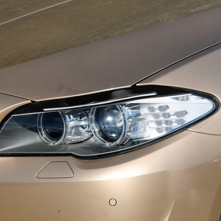 Pair Car Lamp Eyebrow Soft Decorative Sticker for BMW 5 Series F10 2010-2013, with Hole, For BMW 5 Series F10 2010-2013, with Hole