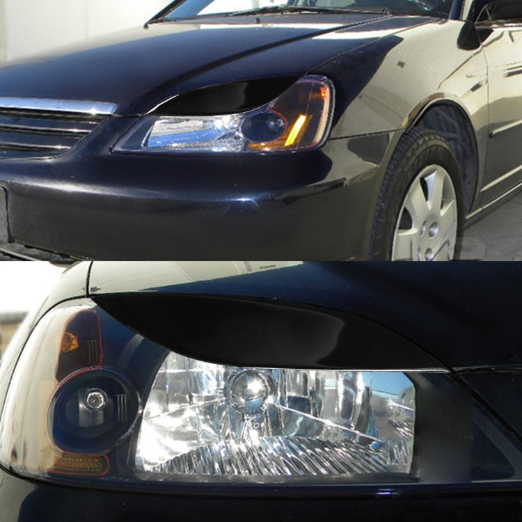 Pair Car Lamp Eyebrow Soft Decorative Sticker for Honda Civic 2001-2003, For Honda Civic 2001-2003