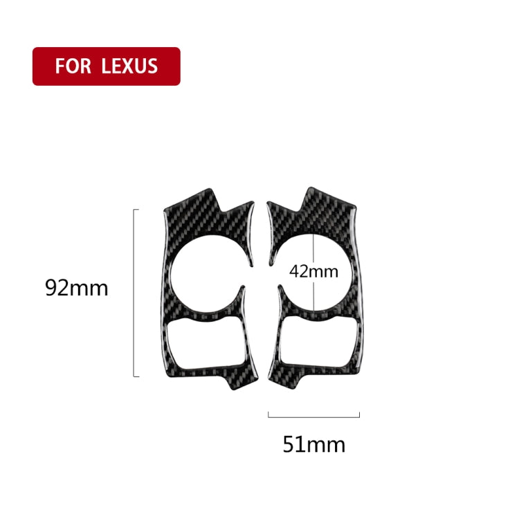 Car Carbon Fiber Steering Wheel Button Decorative Sticker for Lexus IS250 NX200 200t 300h 2013-2020, B Style, Steering Wheel Button B Style