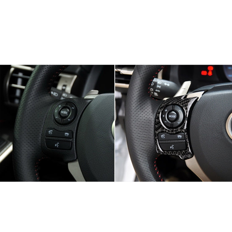 Car Carbon Fiber Steering Wheel Button Decorative Sticker for Lexus IS250 NX200 200t 300h 2013-2020, B Style, Steering Wheel Button B Style