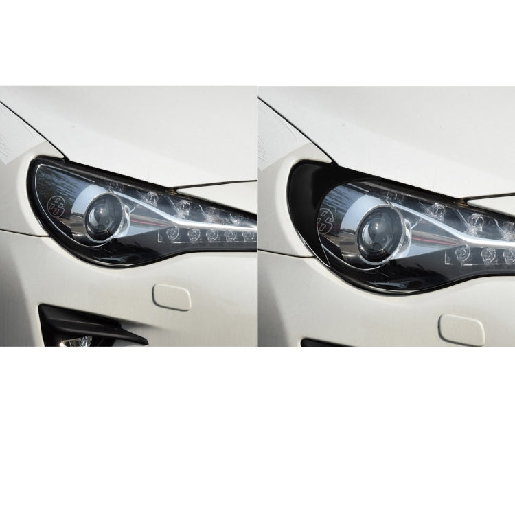 Pair Car Front Lamp Eyebrow Soft Decorative Sticker for Toyota GT86 2013-2020