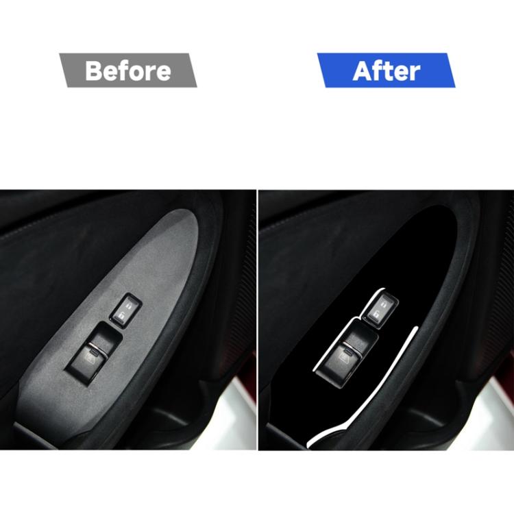 For Nissan 370Z Z34 2009- 2 in 1 Car Window Lift Panel Decorative Sticker, Right Drive, Window Lift Panel, Right Drive