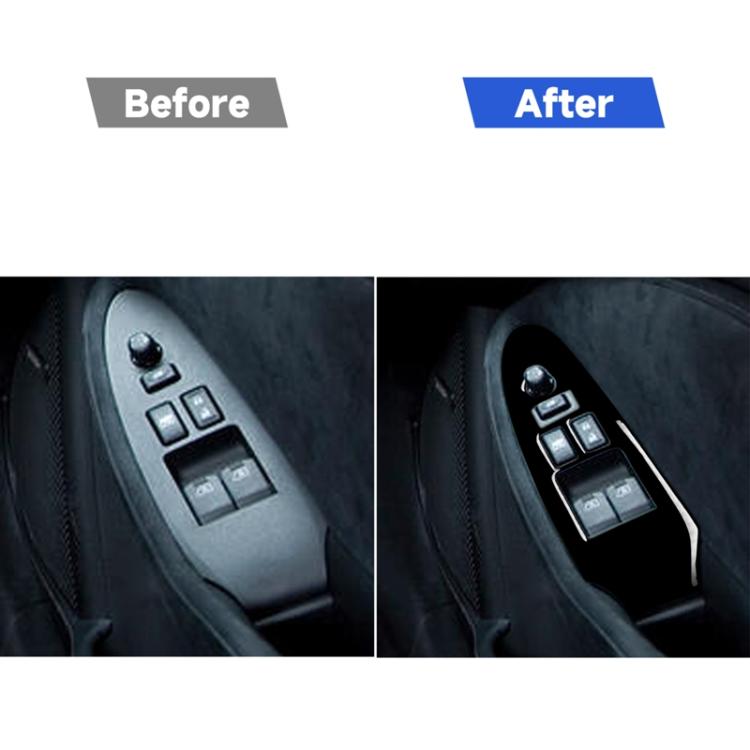 For Nissan 370Z Z34 2009- Car Driver Side Door Lift Panel with Hole Decorative Sticker, Right Drive, Driver Side Door Lift Panel with Hole, Right Drive