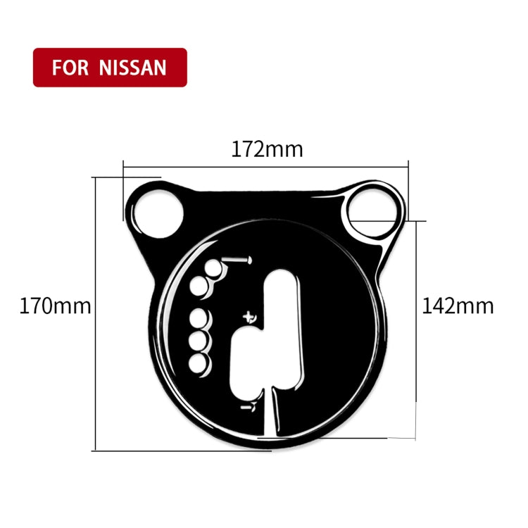 For Nissan 370Z Z34 2009- 2 in 1 Car Automatic Gear Shift Panel Decorative Sticker, Left Drive, Automatic Gear Shift Panel, Left Drive