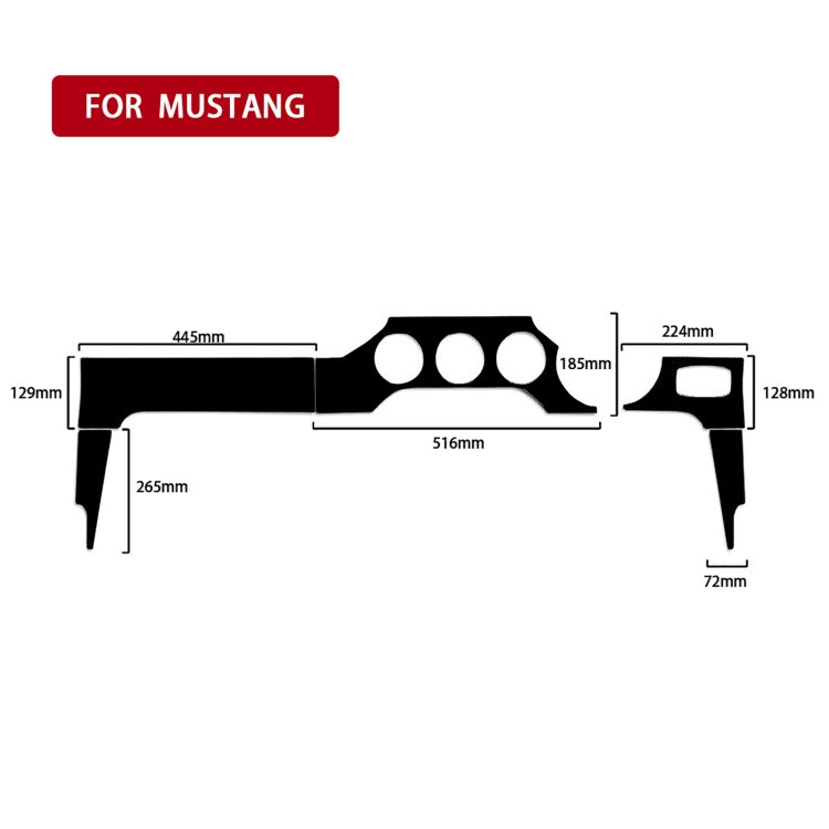 For Ford Mustang 2015-2020 Car Dashboard Panel Set Decorative Sticker, Right Drive, Dashboard Panel Set, Right Drive