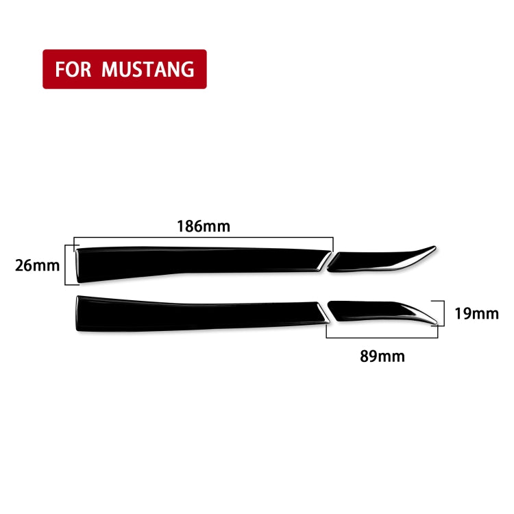For Ford Mustang 2015-2020 Car Rearview Mirror Decorative Sticker, Left and Right Drive Universal, Rearview Mirror