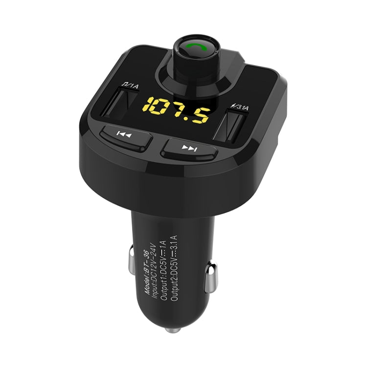 Dual USB Charger, Support Bluetooth / Micro SD Card / TF Card / USB Disk, BT36