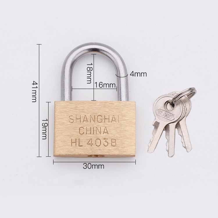 Copper Padlock Small Lock, Style: Short Lock Beam, 30mm Open, Short, 30mm Open