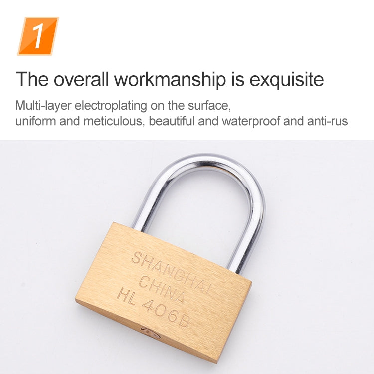 Copper Padlock Small Lock, Style: Short Lock Beam, 30mm Open, Short, 30mm Open