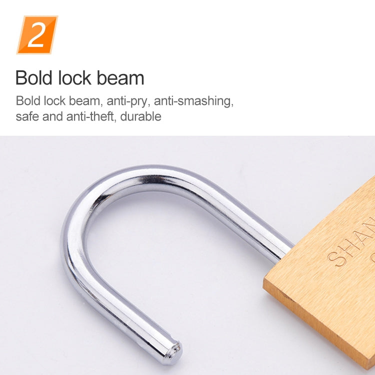 Copper Padlock Small Lock, Style: Short Lock Beam, 30mm Open, Short, 30mm Open