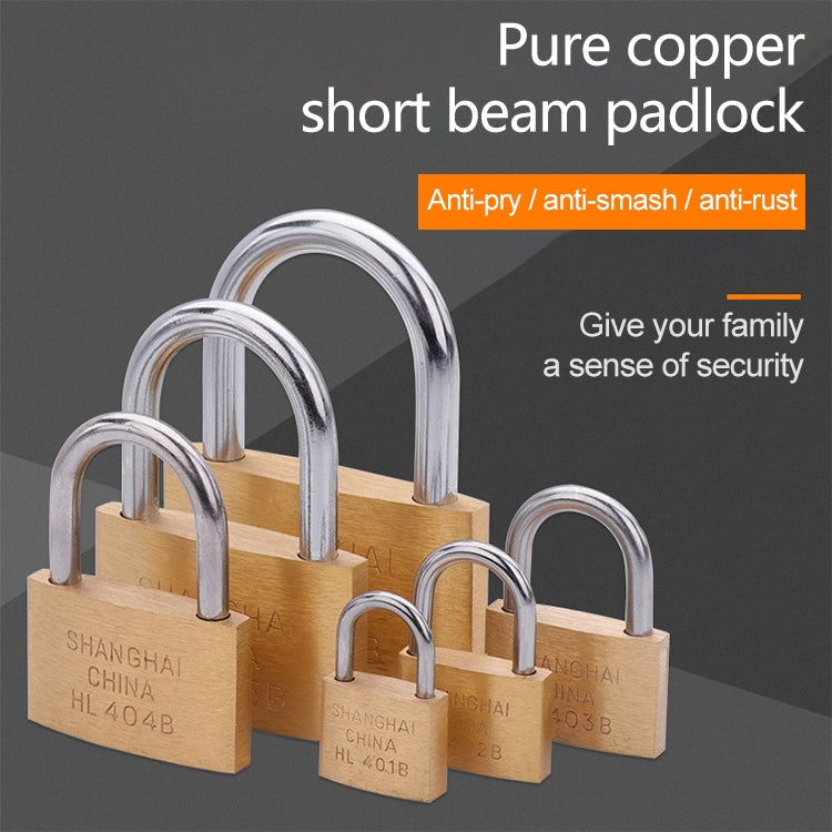Copper Padlock Small Lock, Style: Short Lock Beam, 30mm Open, Short, 30mm Open
