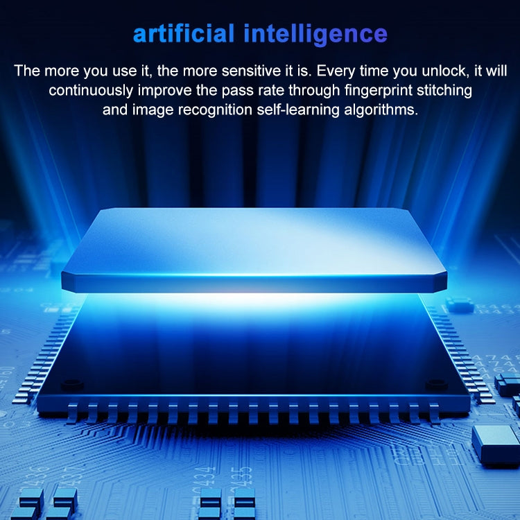 T22FB Micro USB Charging Zinc Alloy Smart Fingerprint + Bluetooth Drawer Bilateral Open Lock File Cabinet Lock, Bilateral Open Fingerprint + Bluetooth