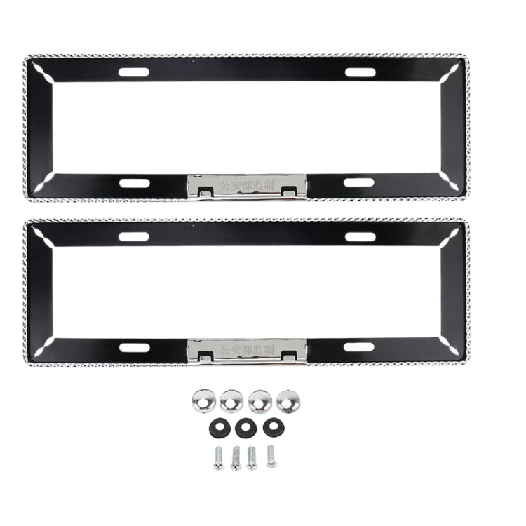 2 PCS Car License Plate Frames Car Styling License Plate Frame Universal License Plate Holder Car Accessories, Aluminum Alloy License Plate Frame