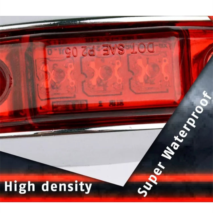 10 PCS DC 10-30V Car Truck Trailer Piranha 3-LED Side Marker Indicator Lights Bulb Lamp, Light Color: Red, 10 PCS Red Light