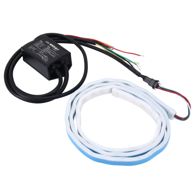 1.5m Car Auto Waterproof Universal Rear Colorful Flowing Light Tail Box Lights Red Light Brake Light Yellow Light Turn Signal Light LED Lamp Strip Tail Decoration, DC 9-36V, 1.5m