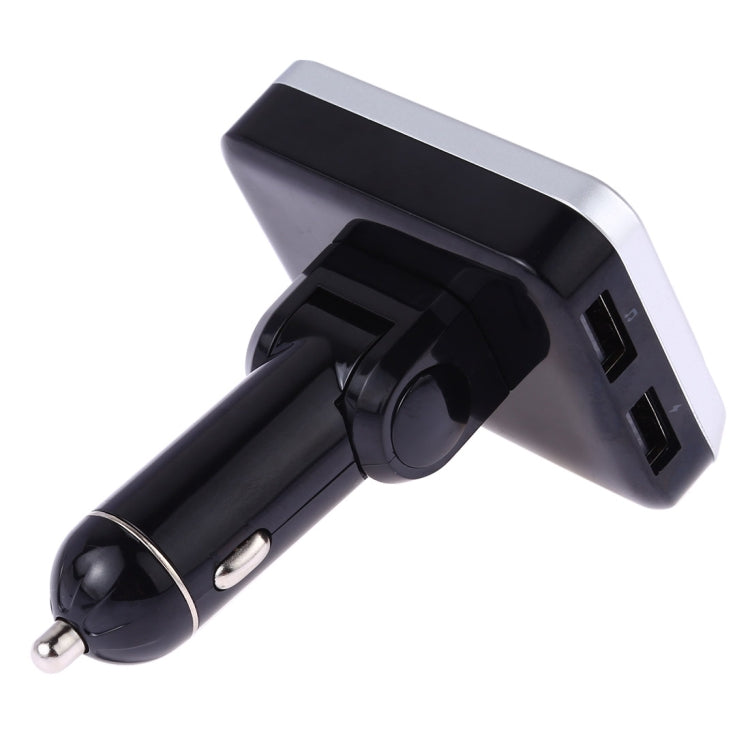 BC32 Dual USB Charging Bluetooth Hand-free Car Charger FM Transmitter MP3 Music Player Car Kit, Support Hands-Free Call & Micro SD Recording & Voltage Detection, BC32