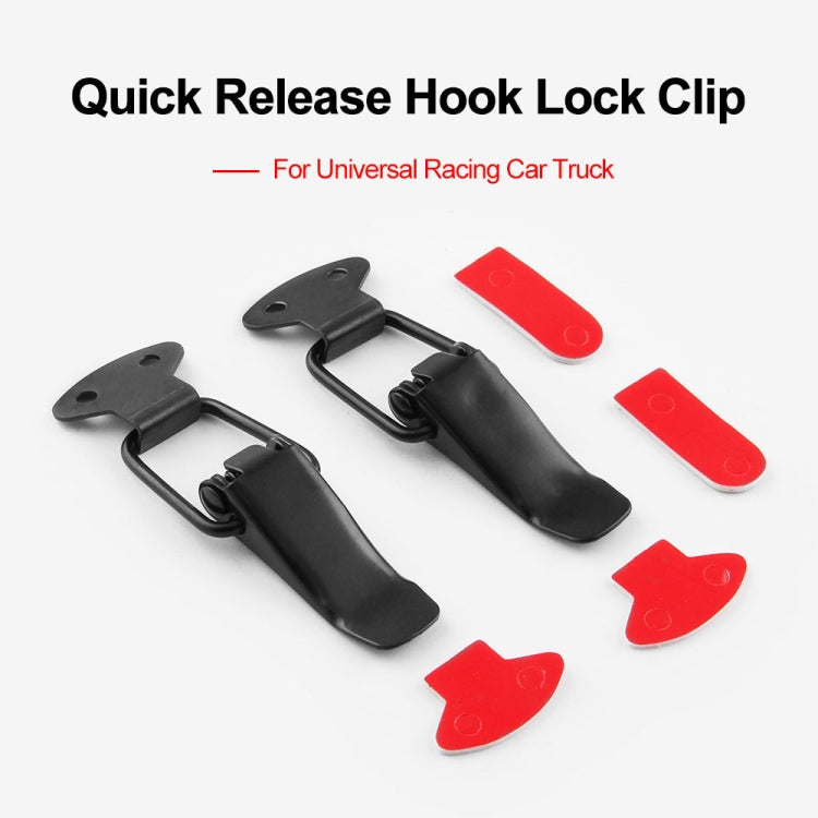 EA059 2 PCS Car Modification Accessories Universal Iron Bumper Safety Fixed Buckle, Size: 26.7 x 80mm, 26.7 x 80mm