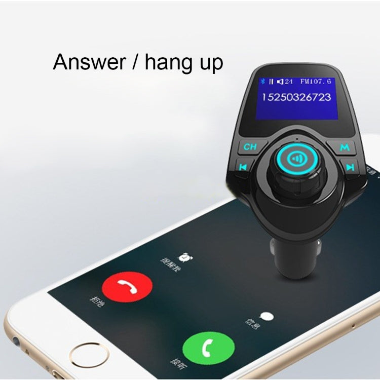 T11 Bluetooth FM Transmitter Car MP3 Player with LED Display, Support Double USB Charge & Handsfree & TF Card & U Disk Music Play Function, T11