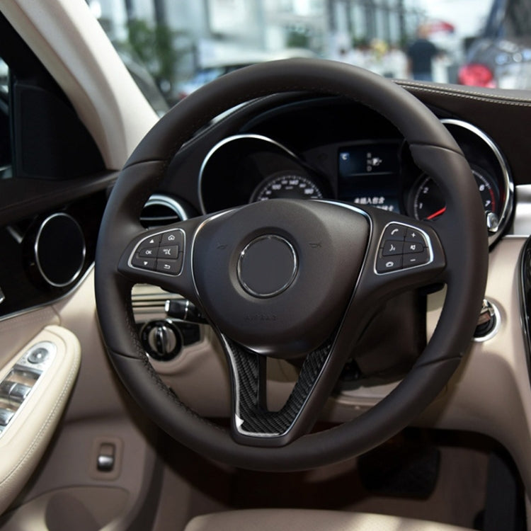 Car Carbon Fiber Steering Wheel Decorative Sticker for Mercedes-Benz, Steering Wheel (A)