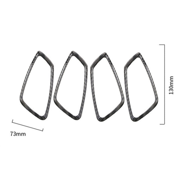 4 PCS Car Door Inner Handle Solid Color Carbon Fiber Decorative Sticker for BMW E90 / E92 / E93 2005-2012, Solid Color Carbon Fiber Decorative