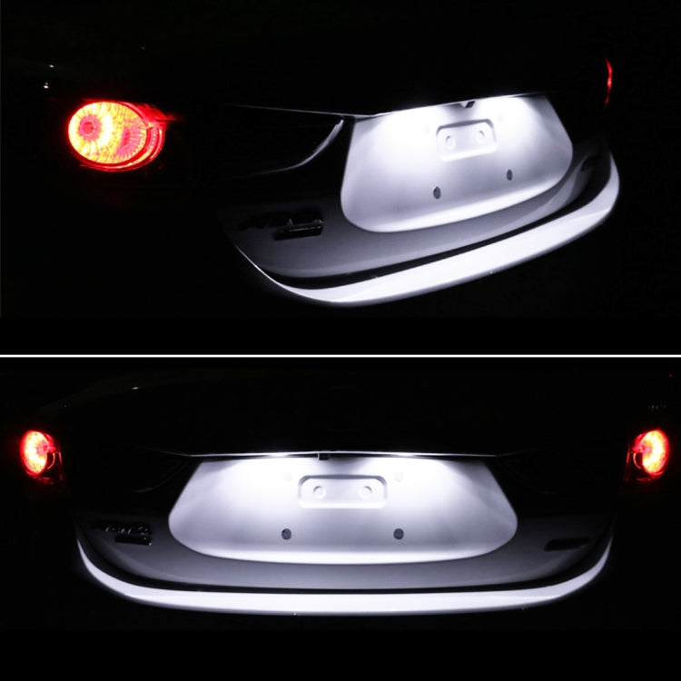 2 PCS DC12V / 1.5W/ 6000K / 100LM Car LED License Plate Light 18LEDs SMD-3528 Lamps for Lexus, For Lexus