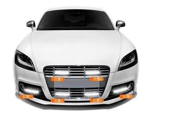 2 PCS LD-008 5730-9SMD 15W 1500 LM 7000K White Light  Daytime Running Light.DC 12V, White Light+15W 1500LM/7000K