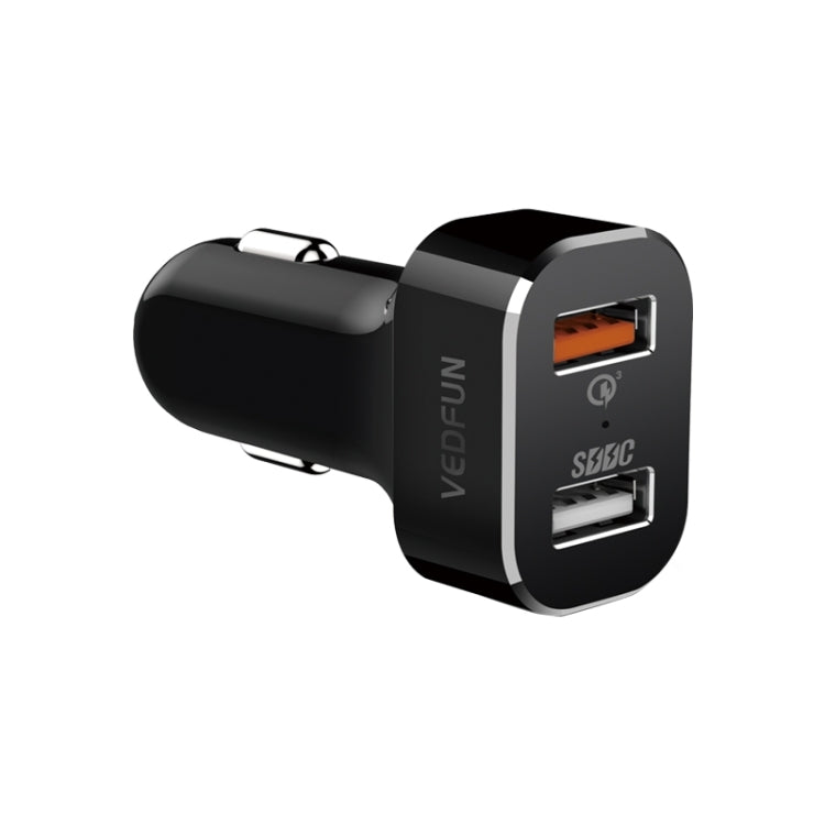 VEDFUN TurboDrive C210 Dual Ports Quick Charge 3.0 + SDDC Technology USB Car Charger for Smartphones and Tablets, C210