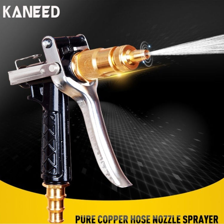 KANEED High Pressure Pure Copper Hose Nozzle Sprayer for Car Washing Garden/Lawn Watering Room/Deck/Floor Cleaning Support Adjustable Water Flow, Pure Copper Hose Nozzle Sprayer
