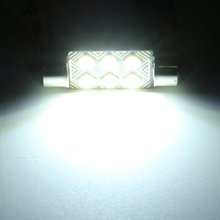 2 PCS 36mm DC12V / 1.5W / 6000K / 110LM 6LEDs SMD-3030 Car Reading Lamp Dome Light, with Decoder, 36mm