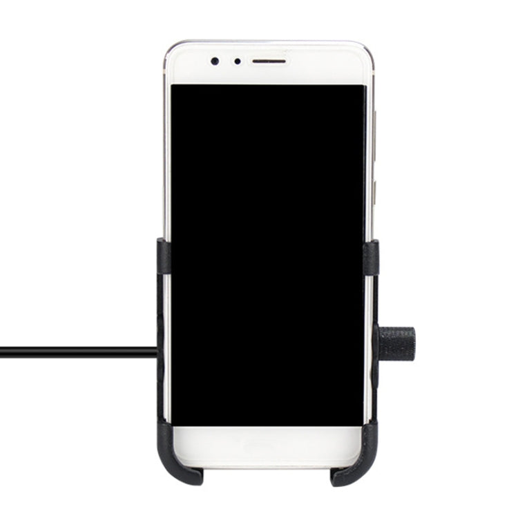 Portable Motorcycle Aluminum Alloy USB Charger Mobile Phone Holder, Handlebars Version