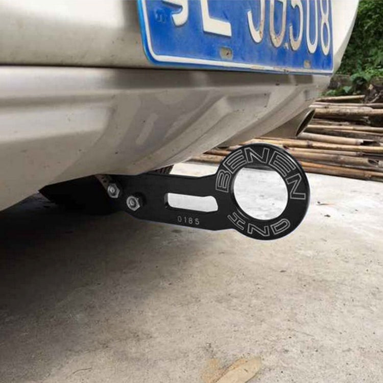 Benen Aluminum Alloy Rear Tow Towing Hook Trailer Ring for Universal Car Auto with Two Screw Holes, Red, Silver, Blue, Black, Gold, Purple