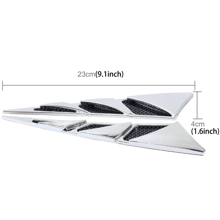 YI-226 2 PCS Car Side Air Intake Flow Vent Fender Decorative Stickers Cover, Air Ventilation 1