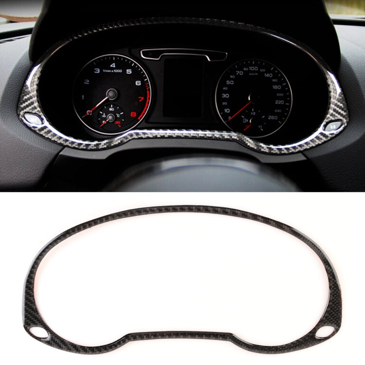 Carbon Fibre Car Dashboard Frame Decorative Sticker for Audi Q3 2013-2018, Dashboard Frame