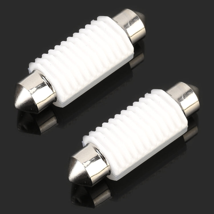 2 PCS 39mm DC12V 1.7W 6000K 135LM 2LEDs SMD-3030 Car Reading Lamp, with Decoder, 39mm, with Decoder