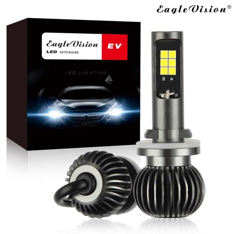 2 PCS EV15 880 / 881 DC9-32V / 6W / IP67 Car LED Double Color Fog Light, Cold White Light  + Amber Light, EV15 880 / 881