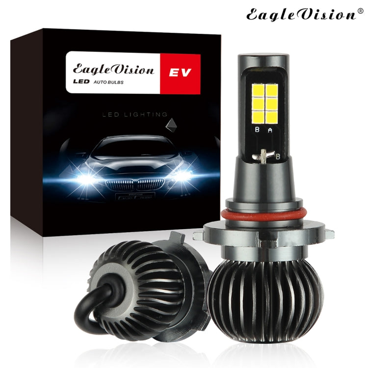 2 PCS EV15 9005 / 9006 DC9-32V / 6W / IP67 Car LED Double Color Fog Light, Cold White Light + Amber Light, EV15 9005 / 9006