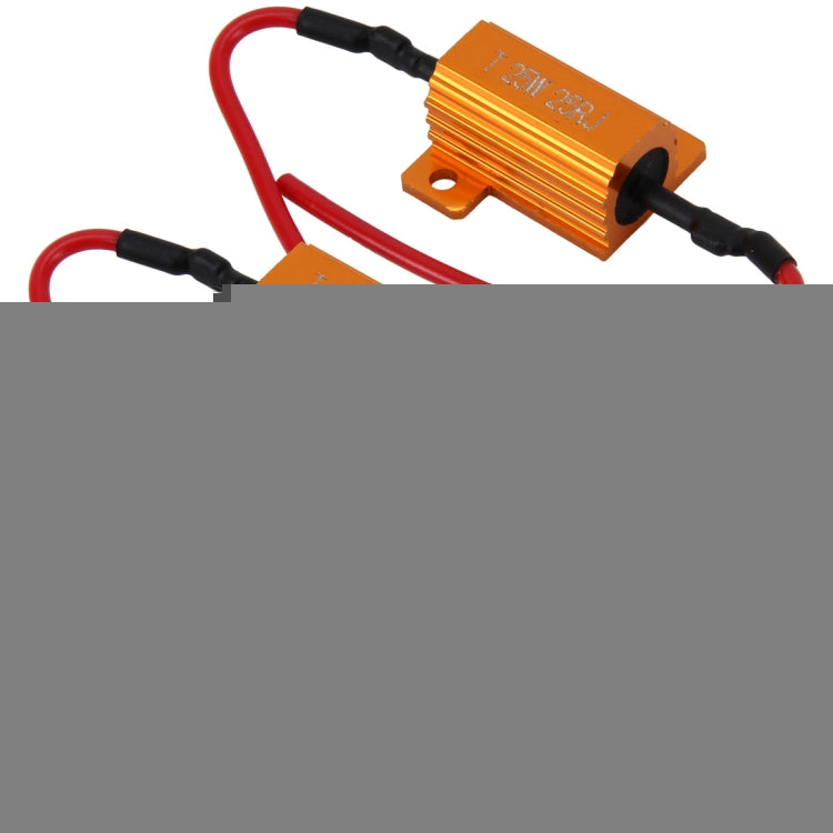 2 PCS Car Canbus Error Canceller Decoder Load Resistor LED 25W 25 Ohm No Blinking Decoder, 25W 25 Ohm