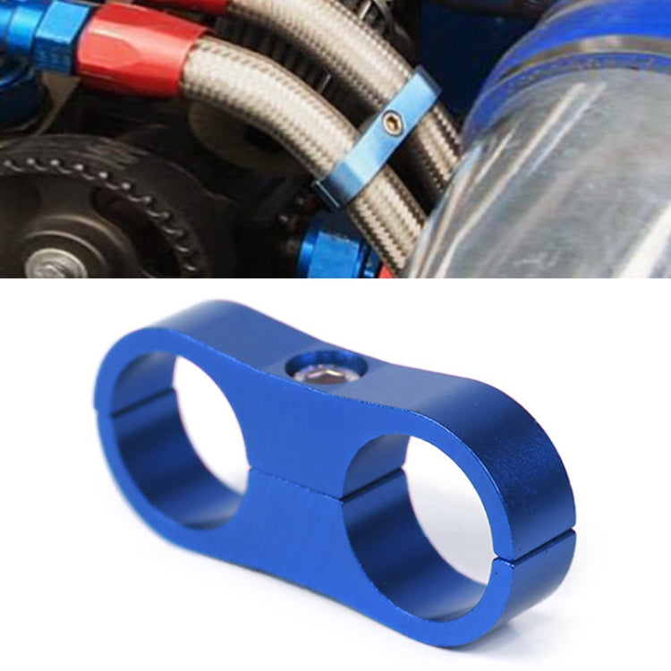 AN12 Automotive 2-hole High Pressure Tubing Fixing Clip Car Tubing Clamp Aluminum Alloy Clip Tubing Separator, Random Color Delivery, AN12