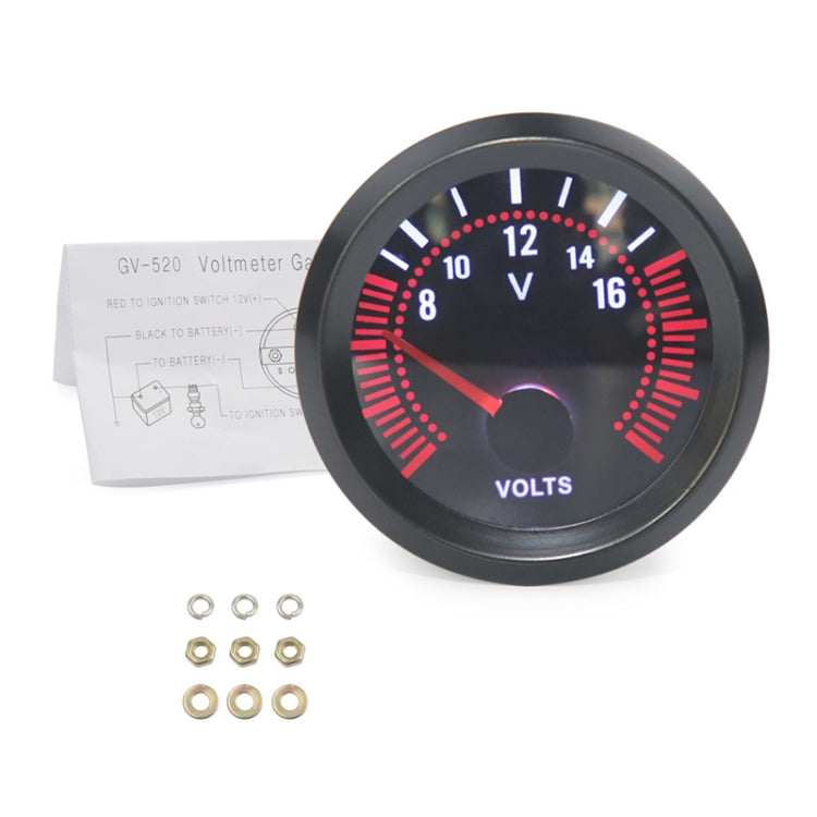 52mm 12V Universal Car Modified Voltmeter, Voltmeter