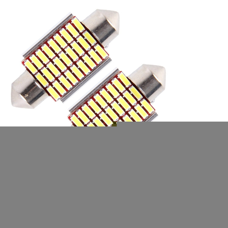 2 PCS DC 12V 6W 36MM Bicuspid Car Door Lamps Registration Mark light Dashboard Dome Door Lights LED Reading Lamp with 27 LED SMD 3014 Lights White, 36MM