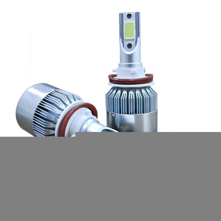 2pcs H8/H11 18W 1800LM 6000K Waterproof IP68 Car Auto LED Headlight with 2 COB LED Lamps, DC 9-36V, H8/H11