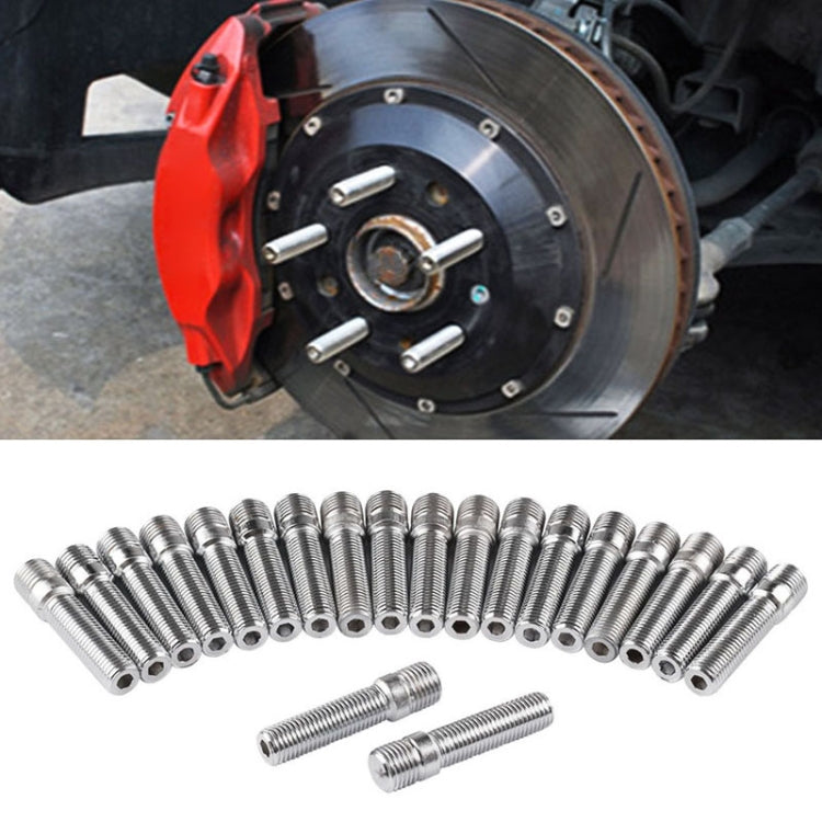 20 PCS 5.8cm Universal Car Modification Extended Wheels Stud Conversion M12x1.25 to M12x1.5 Screw Adapter LN032 LN033 LN044, 5.8cm M12x1.25 to M12x1.5