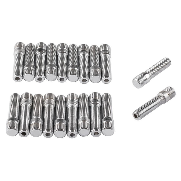 20 PCS 5cm Universal Car Modification Extended Wheels Stud Conversion M14x1.5 to M12x1.5 Screw Adapter LN032 LN033 LN044, 5cm M14x1.5 to M12x1.5