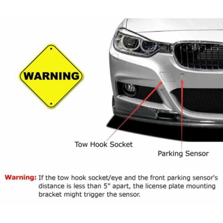 Car Front Bumper Tow Hook License Plate Mounting Bracket Holder for Subaru, For Subaru