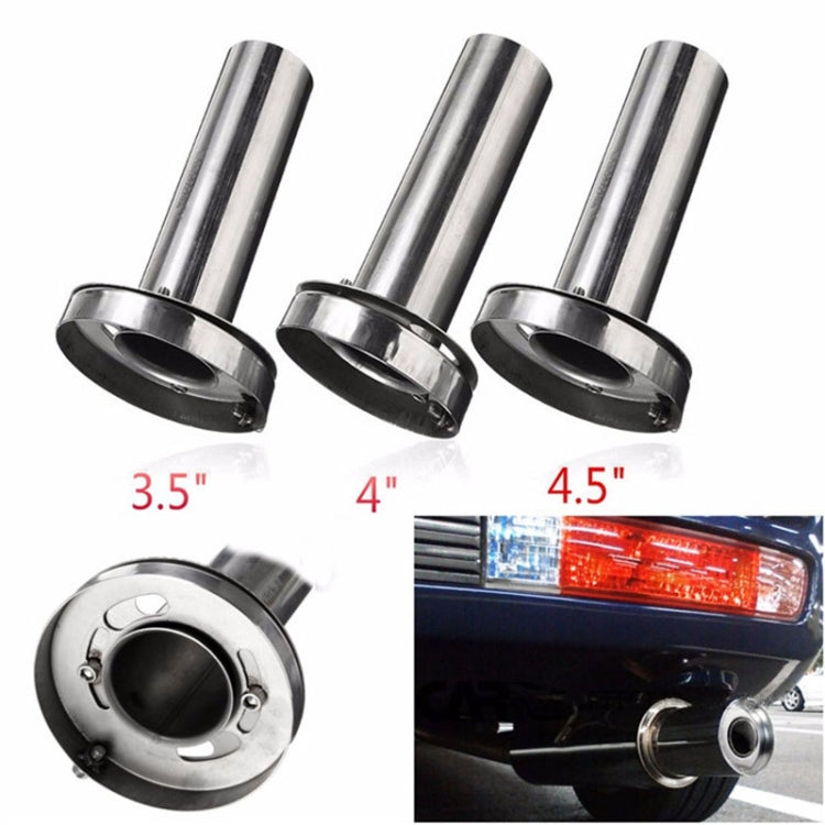 4.5 inch Universal Car 304 Stainless Steel Exhaust Pipe Muffler Adjustable Tail Muffler Tip , 4.5 inch Adjustable