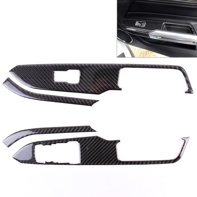 4 PCS Car Door Lift Window Regulator Button Decorative Sticker for Ford Mustang 2015-2020, Door Lift Window Regulator Button